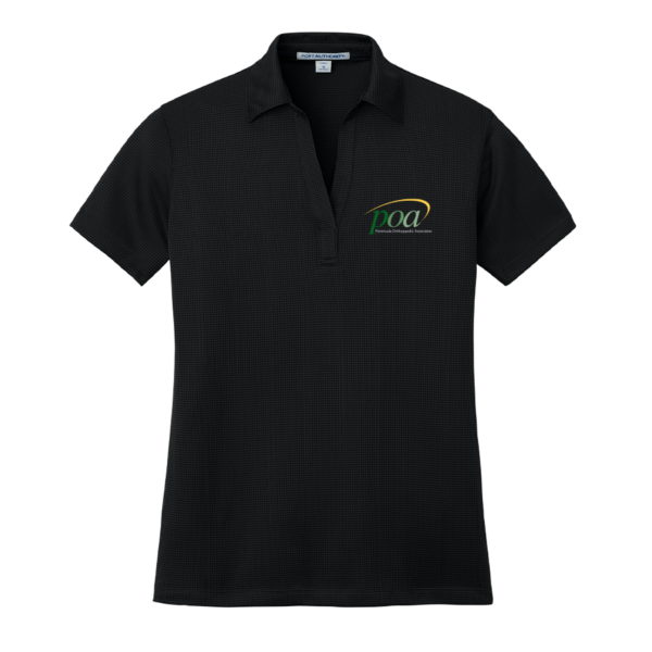 Port Authority Women's Performance Fine Jacquard Polo in Black