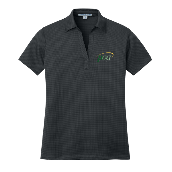 Port Authority Women's Performance Fine Jacquard Polo in Grey Smoke