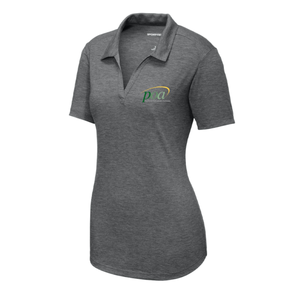 Sport-Tek Women's PosiCharge Tri-Blend Wicking Polo in Dark Grey Heather