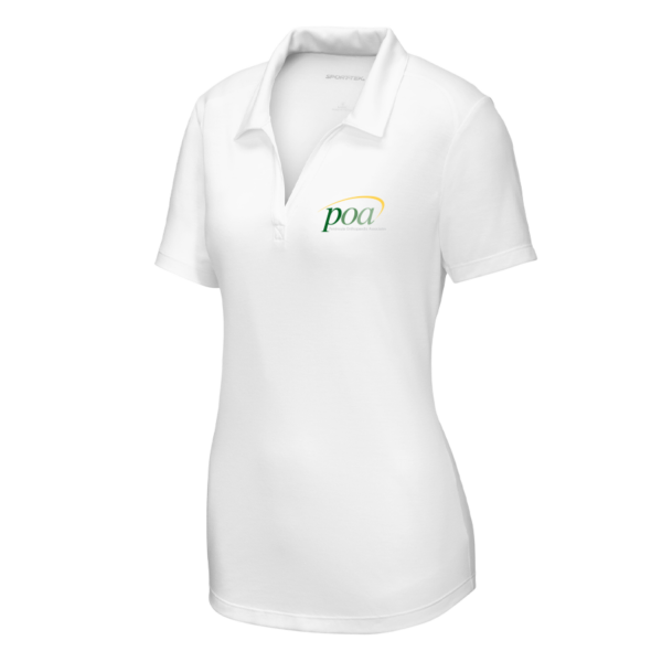 Sport-Tek Women's PosiCharge Tri-Blend Wicking Polo in White Triad
