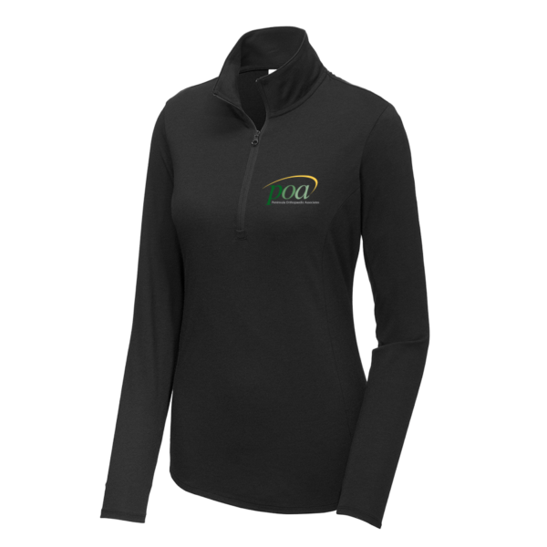 Sport-Tek Women's PosiCharge Tri-Blend Wicking 1/4-Zip in Black Triad
