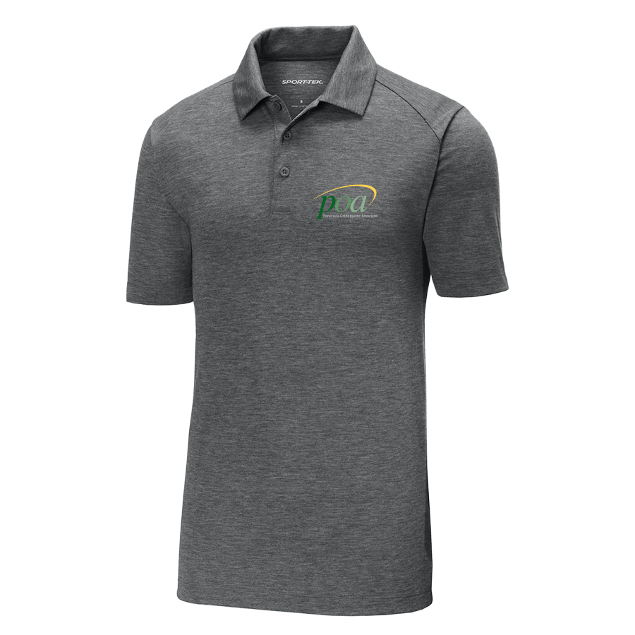 Sport-Tek PosiCharge Tri-Blend Wicking Polo in Dark Grey Heather - Image 1