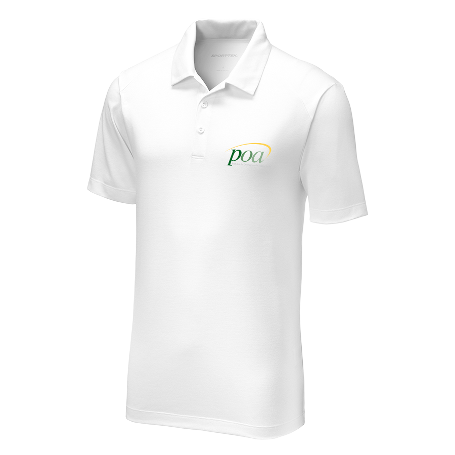 Sport-Tek PosiCharge Tri-Blend Wicking Polo in White Triad Solid - Image 1