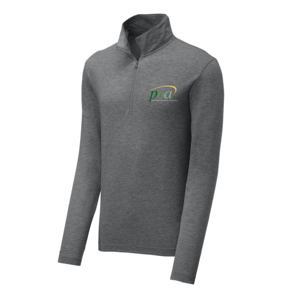 Sport-Tek PosiCharge Tri-Blend Wicking 1/4-Zip in Dark Grey Heather
