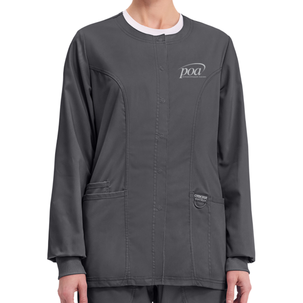 Women's Snap Front Jacket in Pewter