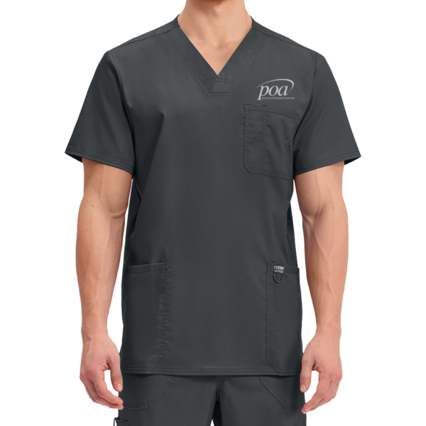 Men's V-Neck Top in Black