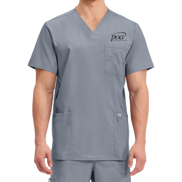 Men's V-Neck Top in Grey