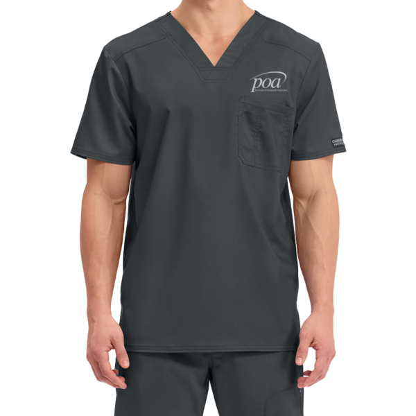 Men's Tuckable V-Neck Top in Black