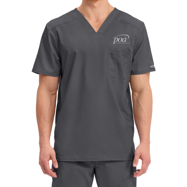 Men's Tuckable V-Neck Top in Pewter